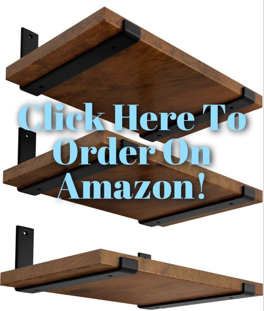 Order heavy duty shelf brackets on Amazon
