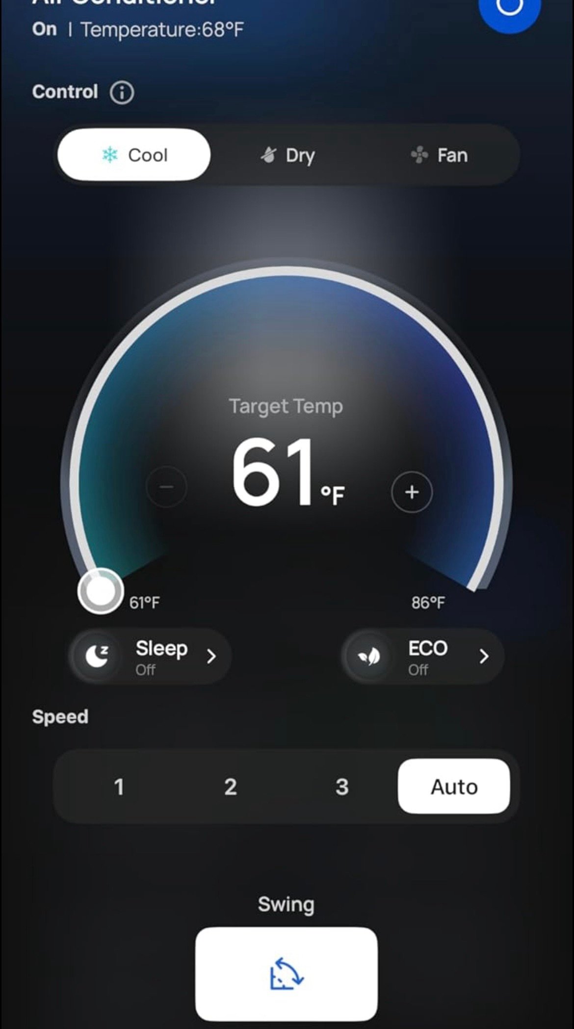 App controlled portable AC unit