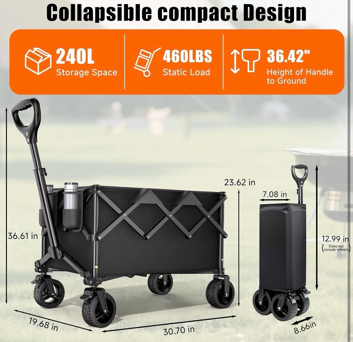 Foldable utility wagon