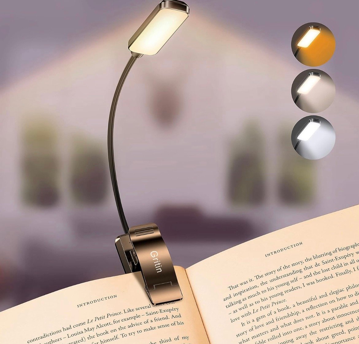 Clip on book light