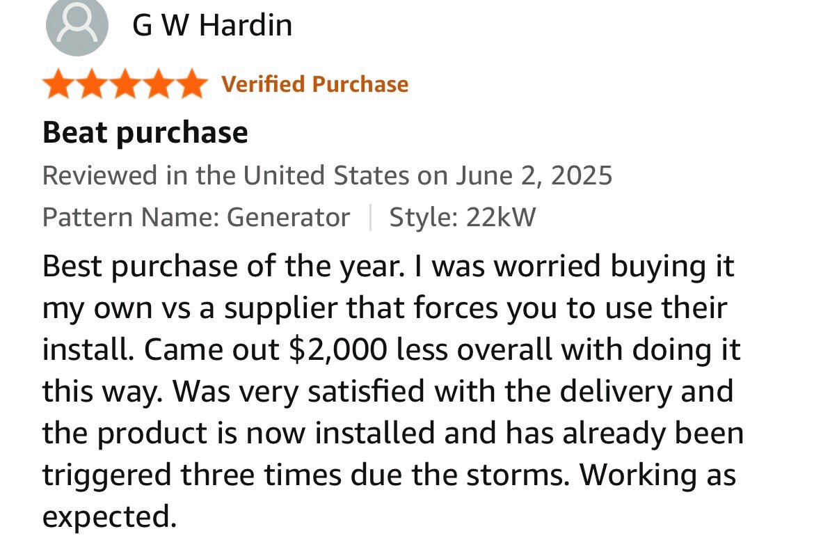 Best purchase home generator 