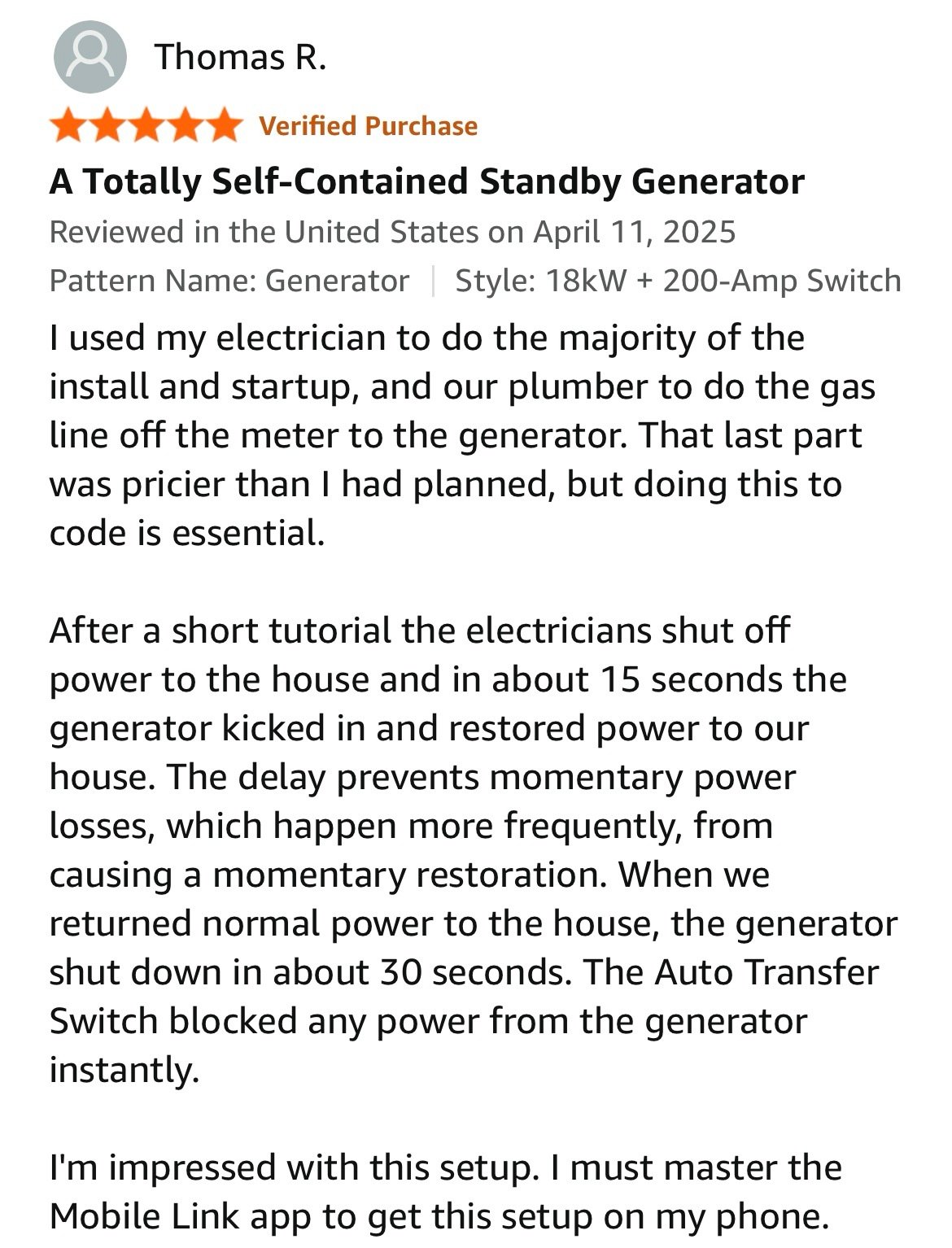 Review of generac home generator 