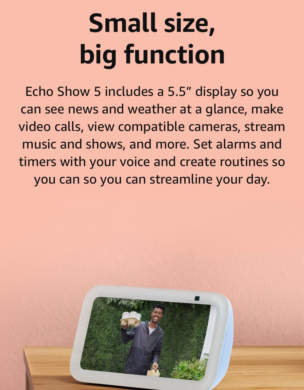 Echo show has big function for small size
