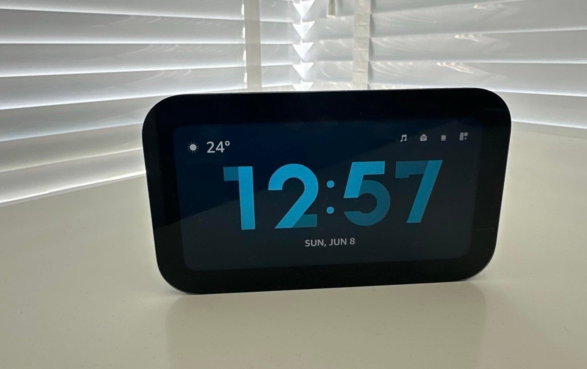 Amazon echo show clock on screen