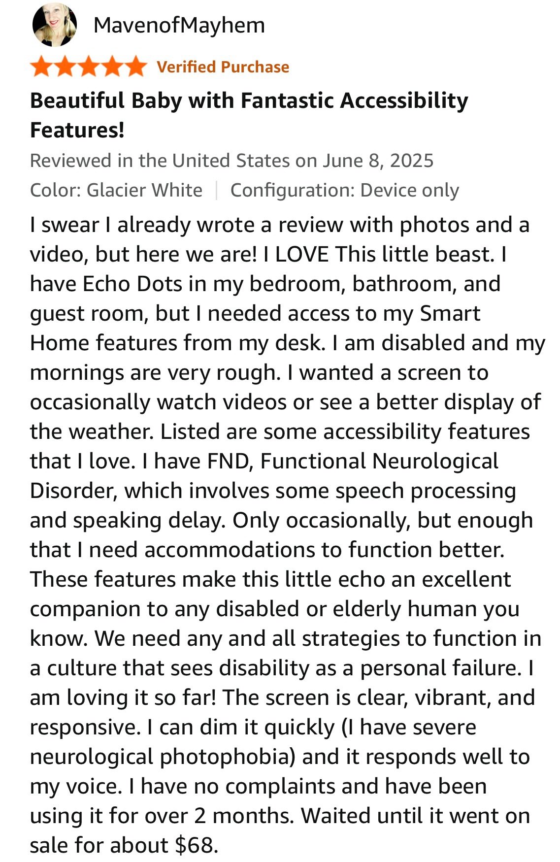 Echo show Amazon review