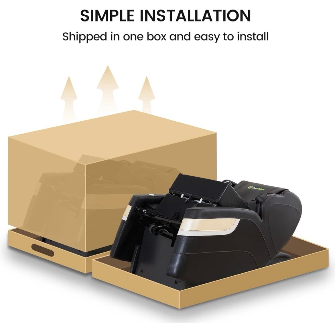 Easy set up massage chair