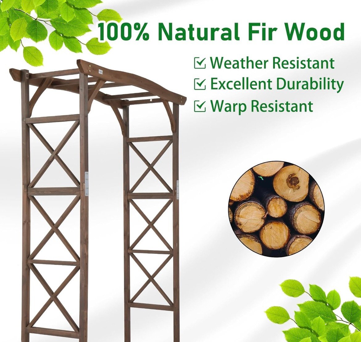 Fir wood arbor